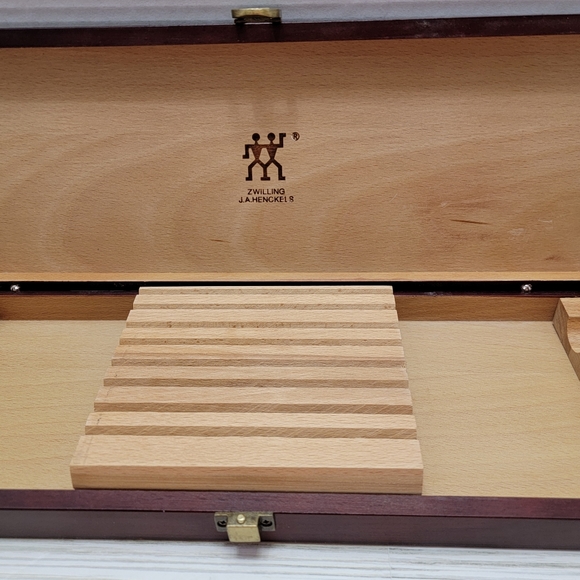 ZWILLING J.A HENCKELS 8 Replacement Storage Box Only Wooden Brown - Picture 7 of 16
